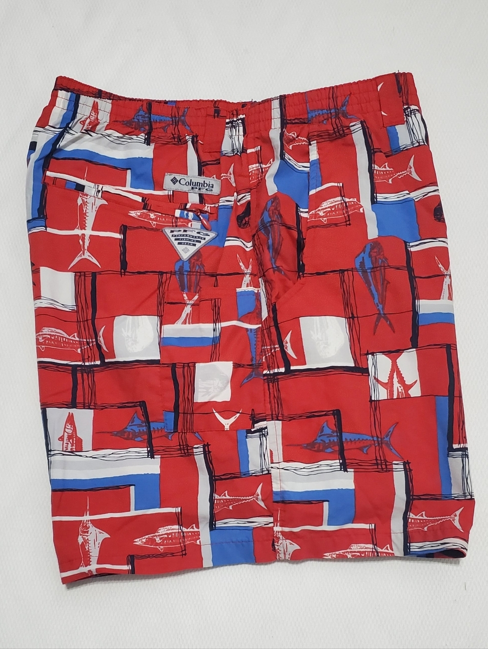 Columbia PFG Omni Shade Swim Trunks 6" Red Mens Medium